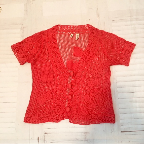 Anthropologie Sweaters - Anthropologie moth graceful flight crochet cardi